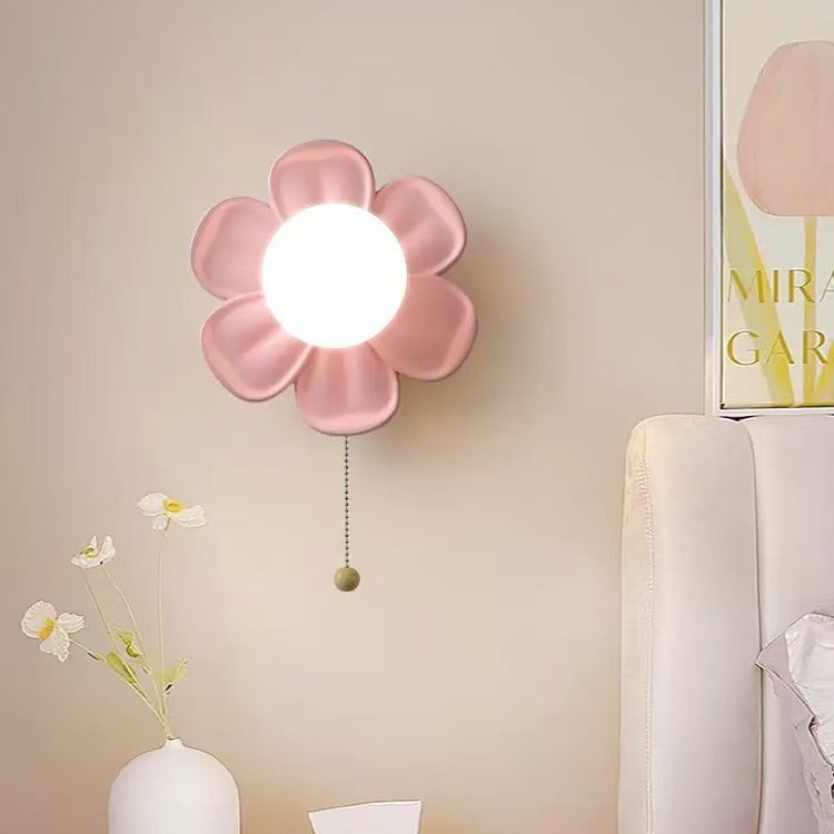 Modern Flower Wall Sconce with - Baby Nursery Wall Lights recension och pris