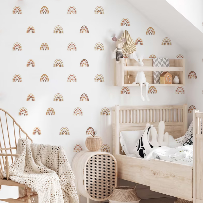 Boho Rainbow Wall Decals Wall  - Baby Nursery Decor Girl recension och pris