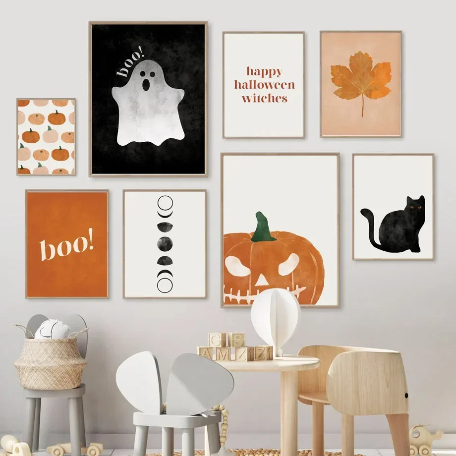 Cat Halloween Soul Pumpkin Wal - Baby Nursery Decor Girl recension och pris
